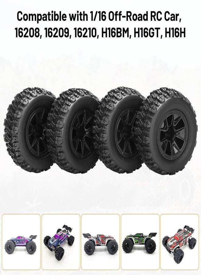 daitoku 12mm Hex Hub RC Wheels and Tires, daitoku 1/14 Off-Road RC Tires RC Car Accessories Wheels for MJX H14BM and 14210 - Image 3